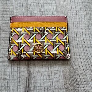 Tory Burch Multicolor Geometric Card Holder